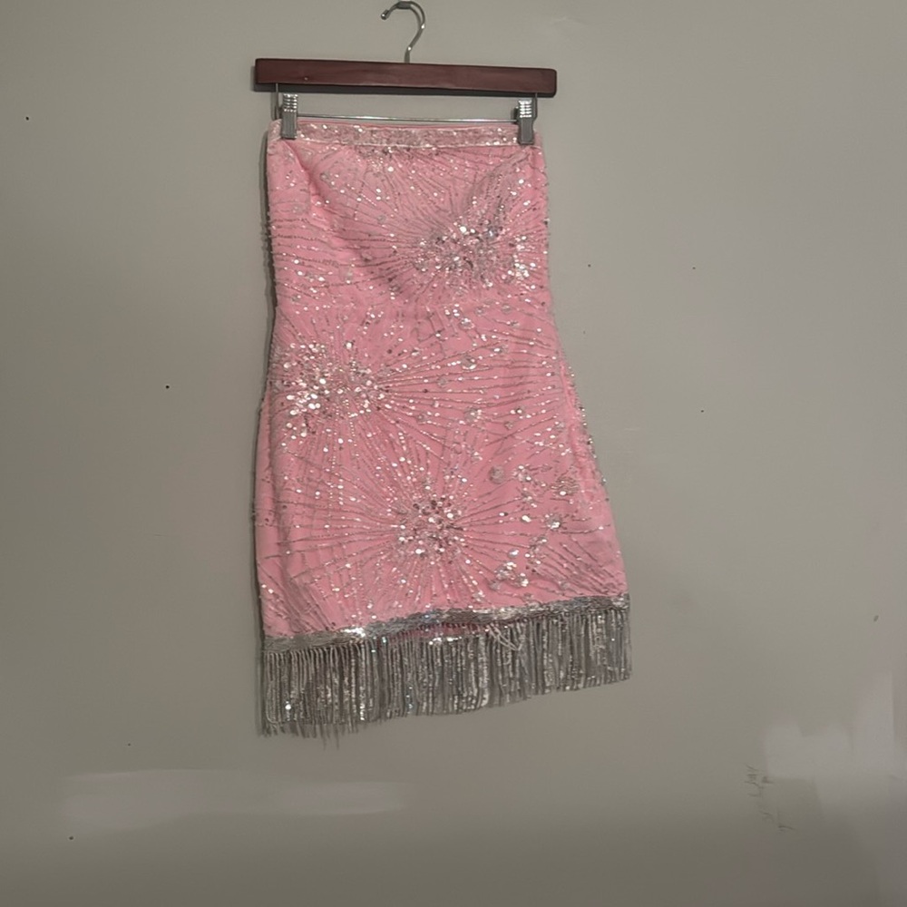 Beautiful homecoming dress sequins and fringe